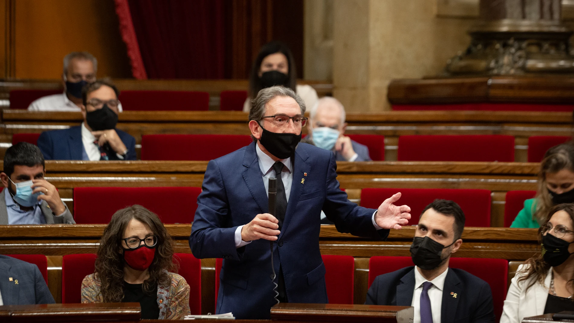 El consejero de Economía y Hacienda, Jaume Giró, interviene en la segunda sesión del pleno