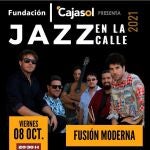 Cartel de Fusión Moderna en la Fundación Cajasol