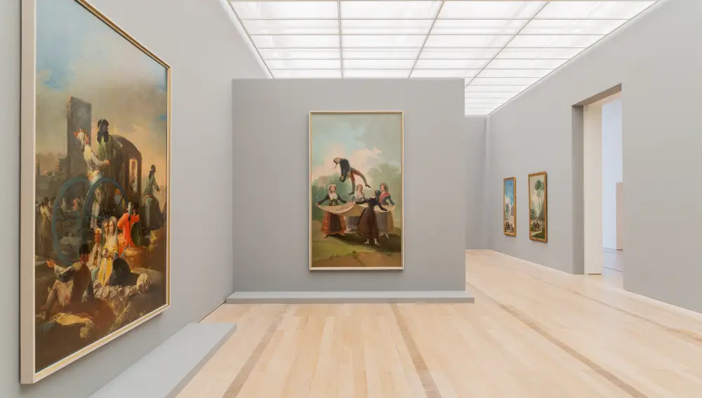 De frente, &quot;El pelele&quot;, obra de Francisco de Goya y Lucientes