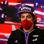 Fernando Alonso, durante la conferencia de prensa previa al Gran Premio de Turquía.