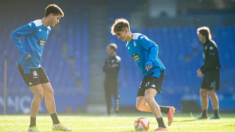 Noel López, con el Deportivo de la Coruña.