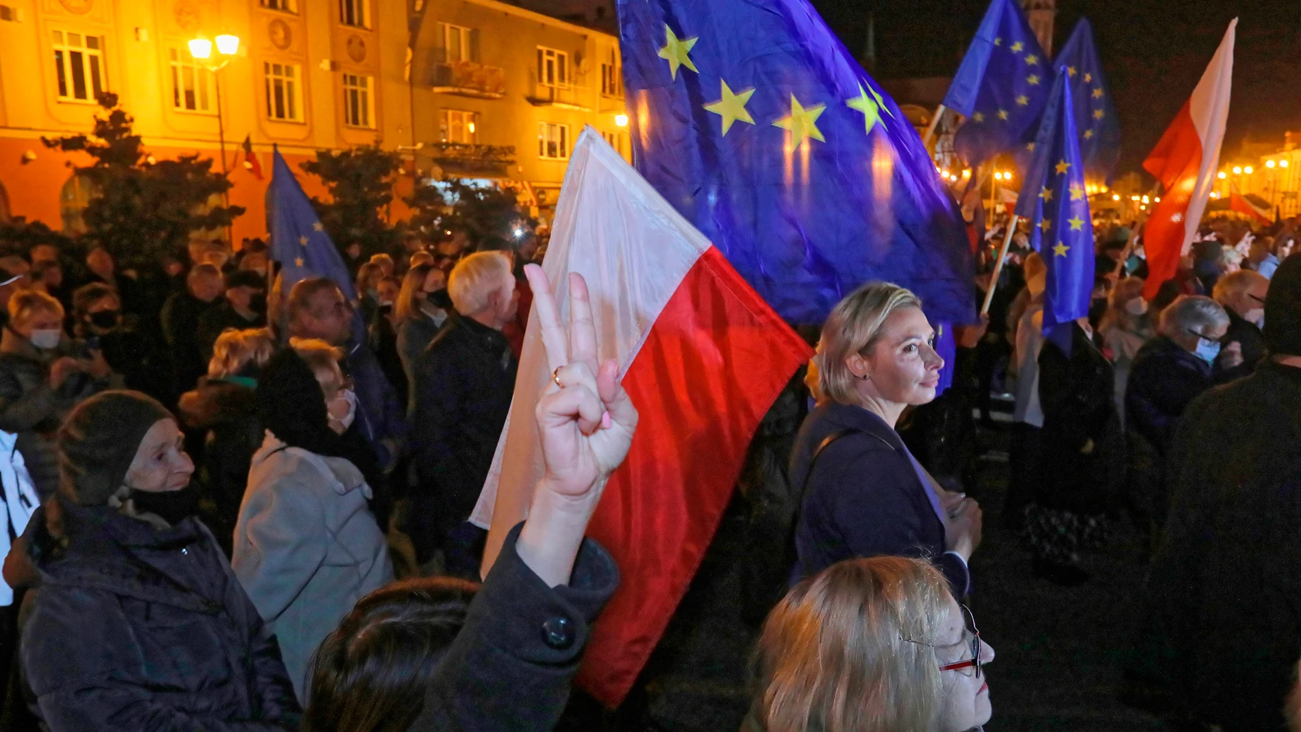 Protesta en Varsovia para defender la permanencia de Polonia en la UE