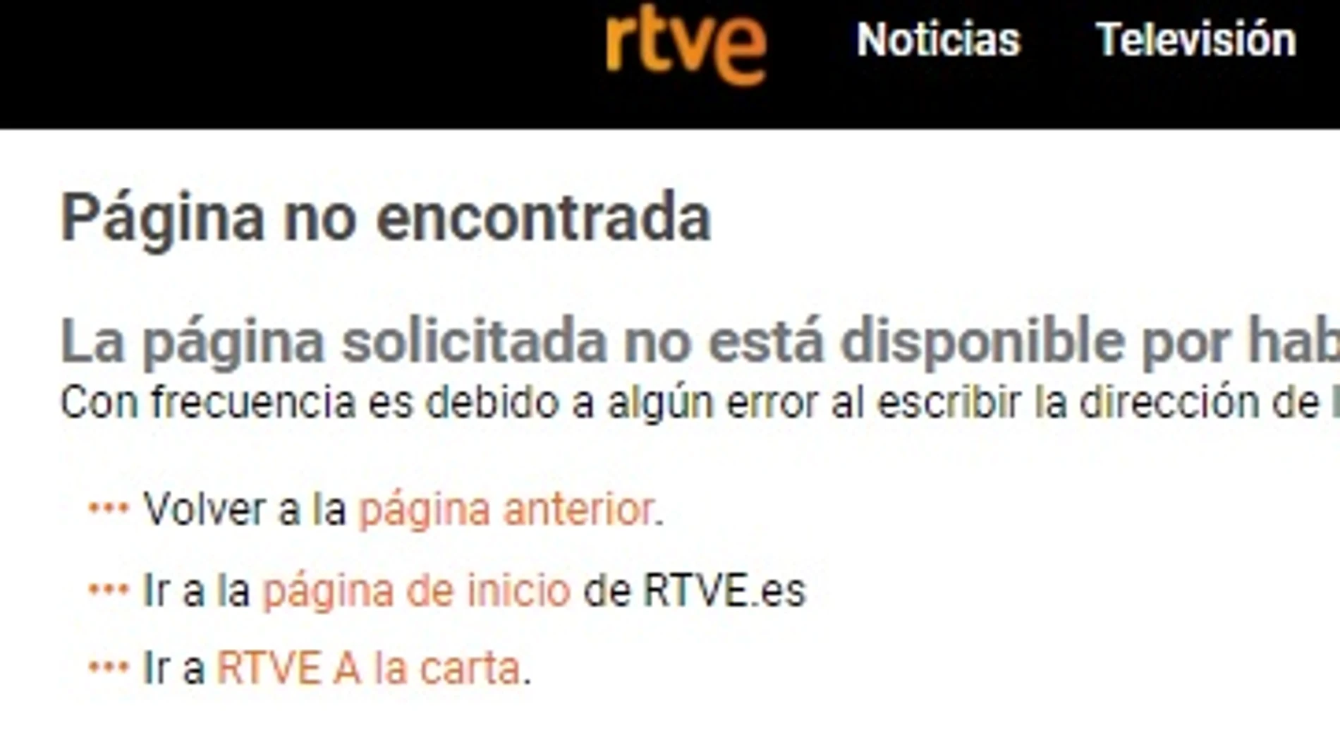 Página web de RTVE