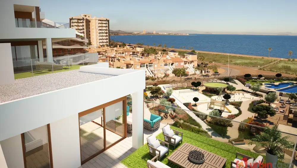 Imagen de una zona residencial en La Manga del Mar Menor