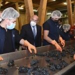 El consejero de Agricultura, Ganadería y Desarrollo Rural, Jesús Julio Carnero, asiste a la inauguración de la Bodega Bela en Villalba de Duero (Burgos)