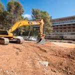 Una excavadora en una obra en Cataluña