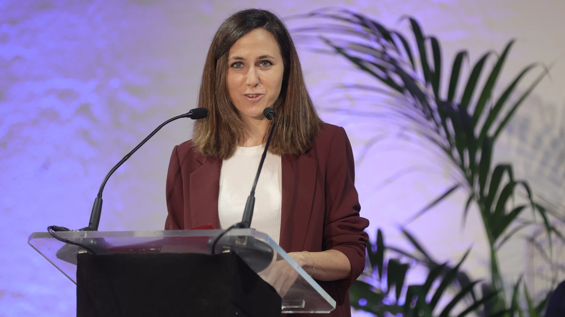 La ministra de Derechos Sociales y Agenda 2030, Ione Belarra, interviene en el Acto Conmemorativo con motivo del Día Internacional para la Erradicación de la Pobreza, en el Espacio Rastro Madrid, a 15 de octubre de 2021