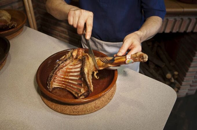 Lechazo Asado de la provincia de Burgos