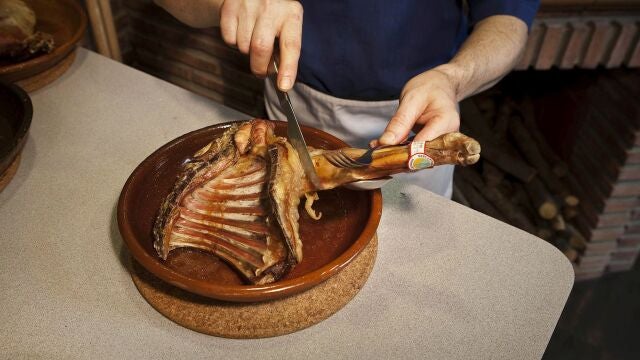 Lechazo Asado de la provincia de Burgos