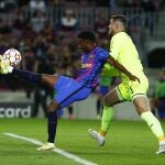 Ansu Fati jugó la segunda parte contra el Dinamo de Kiev