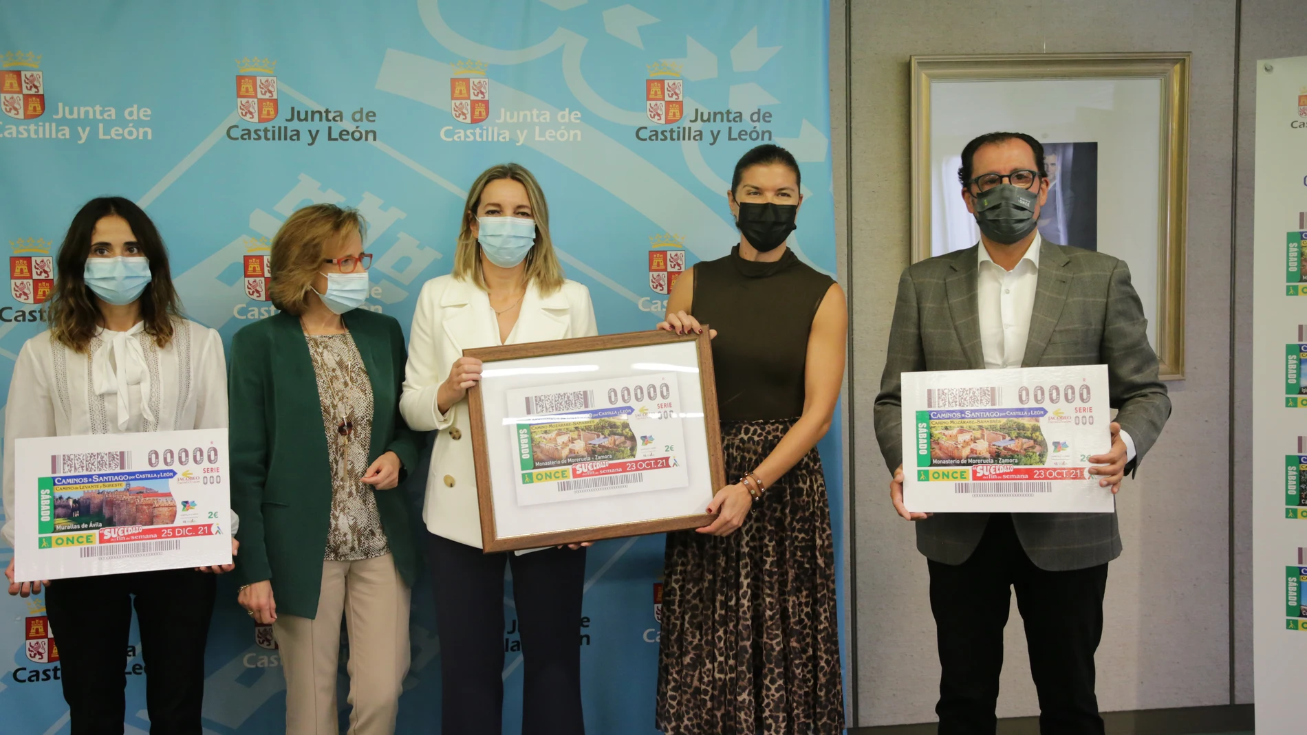 La directora general de Turismo de la Junta de Castilla y León, María Estrella Torrecilla; la delegada territorial en Zamora, Clara San Damián, y el delegado territorial de la ONCE en Castilla y León, Ismael Pérez, presentarán la serie de cupones, en un acto al que también asiste la presidenta del Consejo Territorial de la ONCE, Rosa Rubio, y la directora de ONCE en Zamora, Esther Pérez