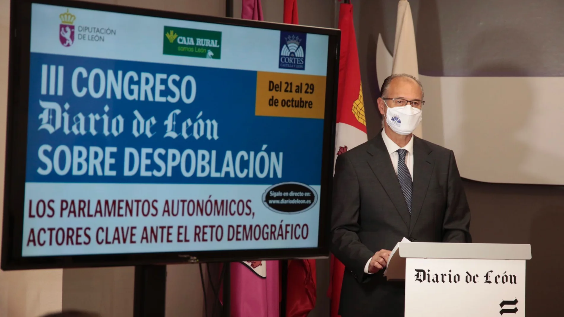 El presidente de Castilla y León, Luis Fuentes, durante el foro
