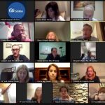 Representantes del PP de Soria, Cuenca y Teruel, durante la reunión telemática