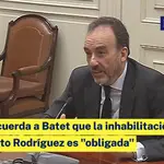 El TS recuerda a Batet que la inhabilitación de Alberto Rodríguez es &quot;obligada&quot;