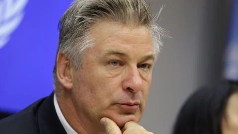 FILE - In this Sept. 21, 2015 file photo, actor Alec Baldwin attends a news conference at United Nations headquarters. A prop firearm discharged by veteran actor Alec Baldwin, who is starring and producing a Western movie, killed his director of photography and injured the director Thursday, Oct. 21, 2021 at the movie set outside Santa Fe, N.M., the Santa Fe County Sheriff's Office said. (AP Photo/Seth Wenig, File)