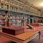 Una de las salas de la biblioteca América, en la Universidad de Santiago de Compostela