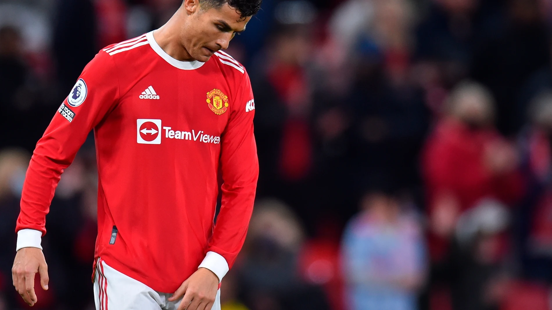 Cristiano Ronaldo, desolado tras el Manchester United, 0 - Liverpool, 5