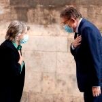 El president de la Generalitat, Ximo Puig, mantiene una reunión con la comisaria europea de Cohesión y Reformas, Elisa Ferreira