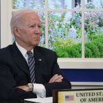 El presidente de Estados Unidos, Joe Biden, ayer, en la cumbre telemática de la Asean