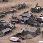 Vista aérea del set de rodaje de &quot;Rust&quot;, donde se produjo el accidente