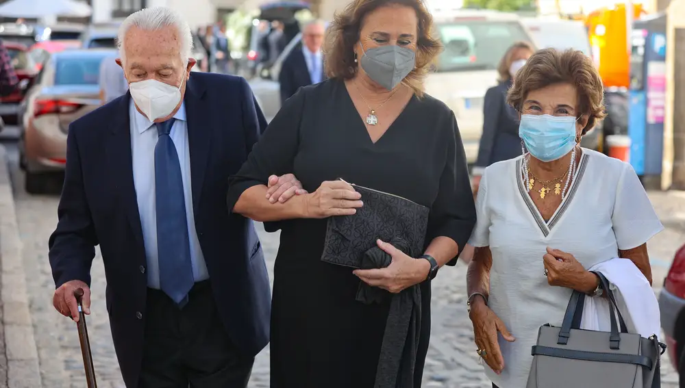 Carmen Tello during the funeral of Mercedes Domecq Ybarra in Jerez October 27 2021..