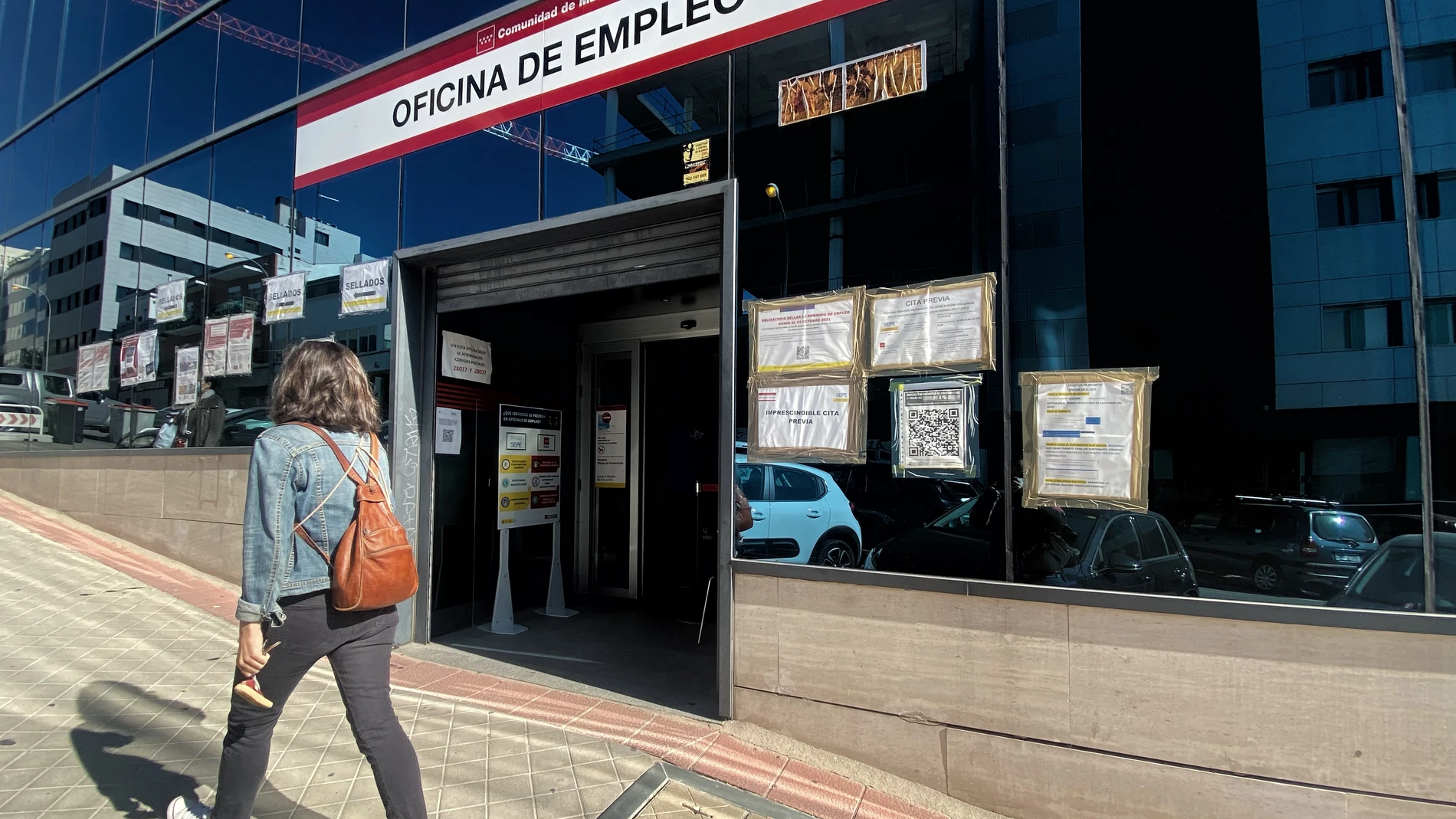Una oficina del Servicio Público de Empleo Estatal (SEPE), a 28 de octubre de 2021, en Madrid (España)