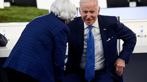 Joe Biden con Janet Yellen, secretario del Tesoro de EEUU