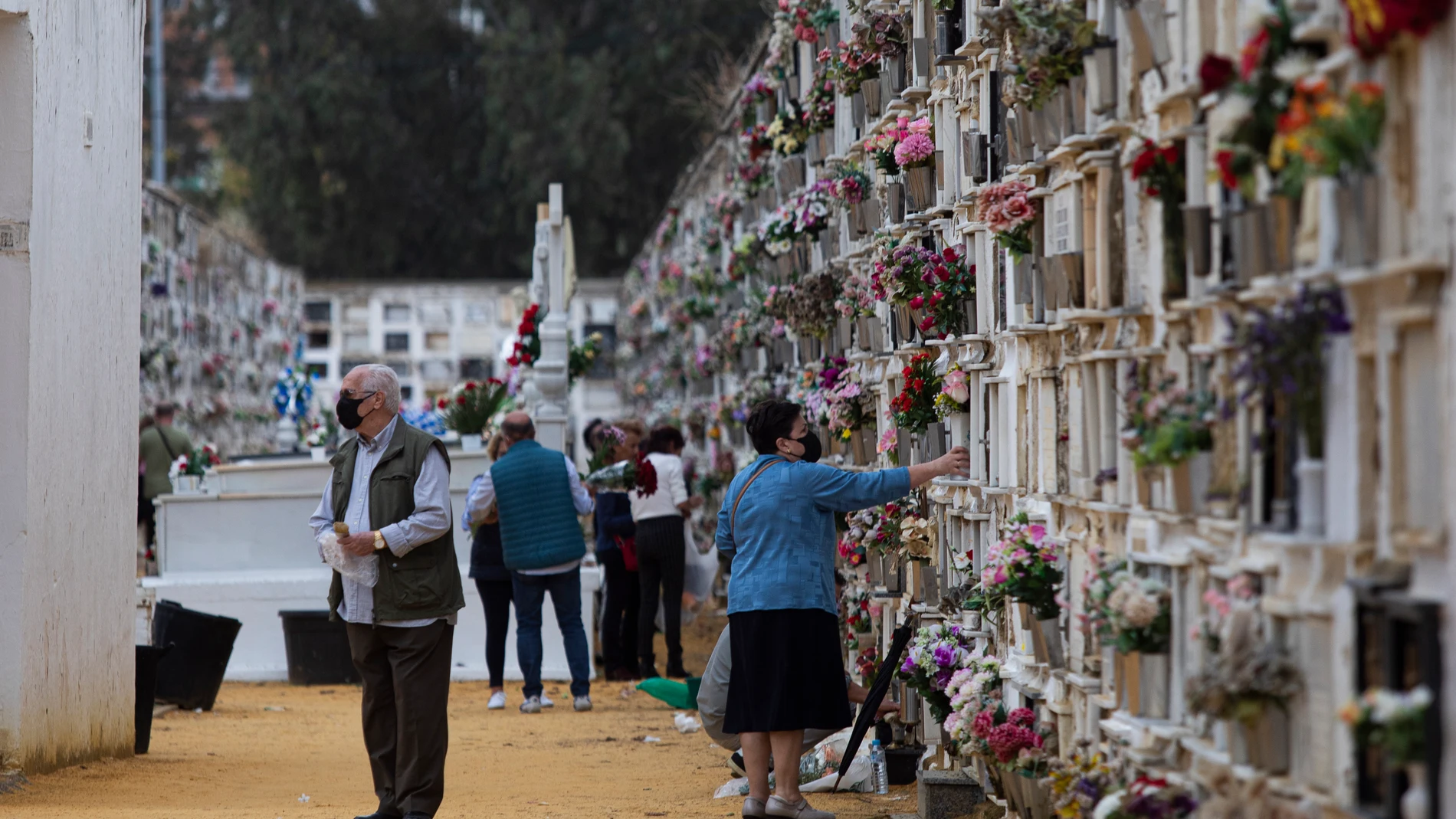 Muchas persona tienen por costumbre acudir a los cementerios en el Día de Todos los Santos