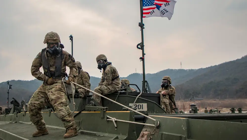 Soldados estadounidenses en Corea del Sur