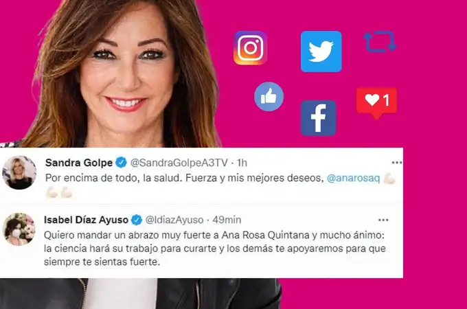 Las redes se llenan de mensajes de apoyo a Ana Rosa Quintana tras anunciar que padece cáncer de mama