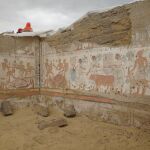 Pinturas que acompañan la tumba recién hallada de Ptahemwia, el escriba real de Ramsés II