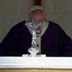 El Papa durante la celebración de la eucaristía