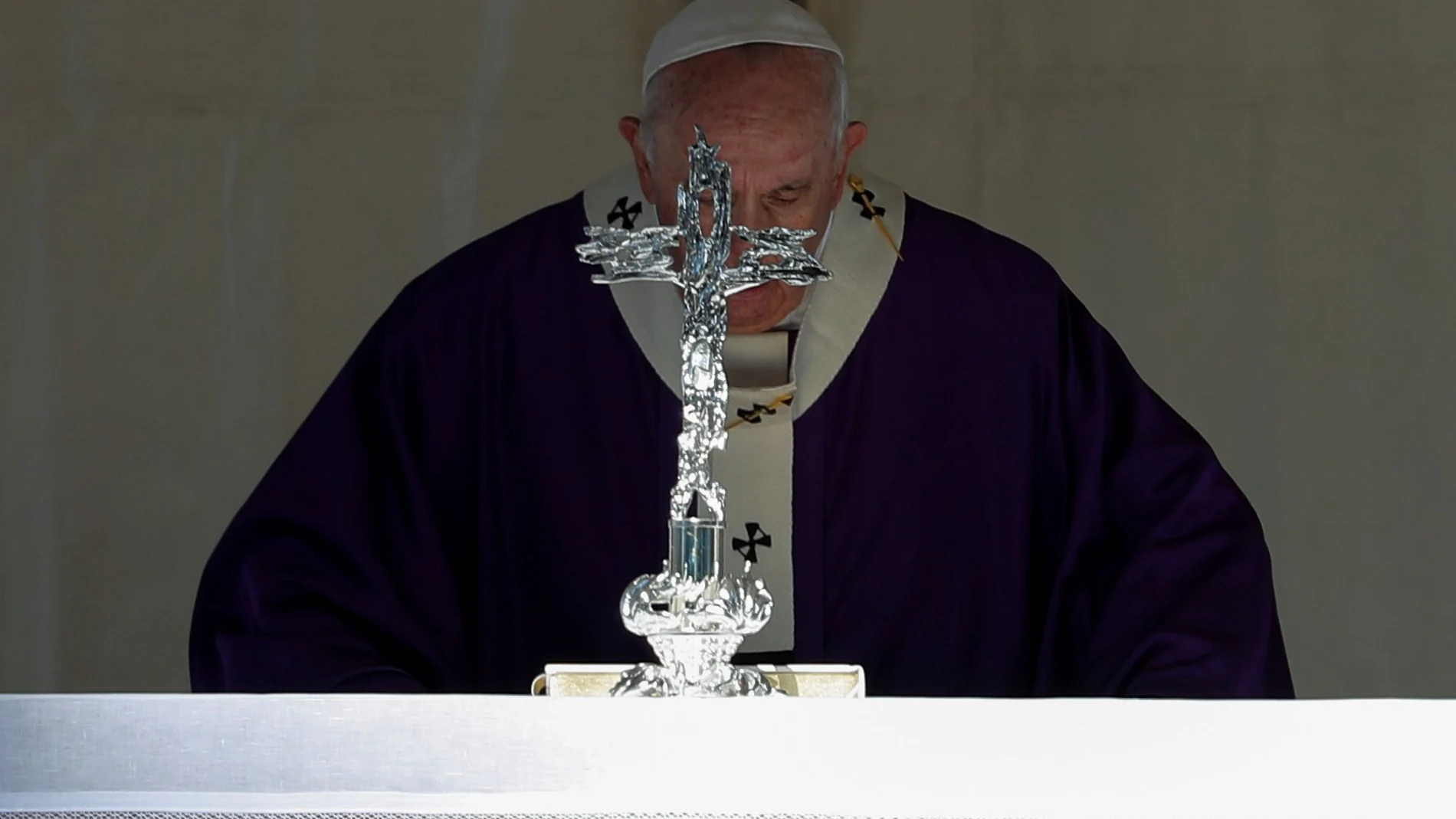 El Papa durante la celebración de la eucaristía