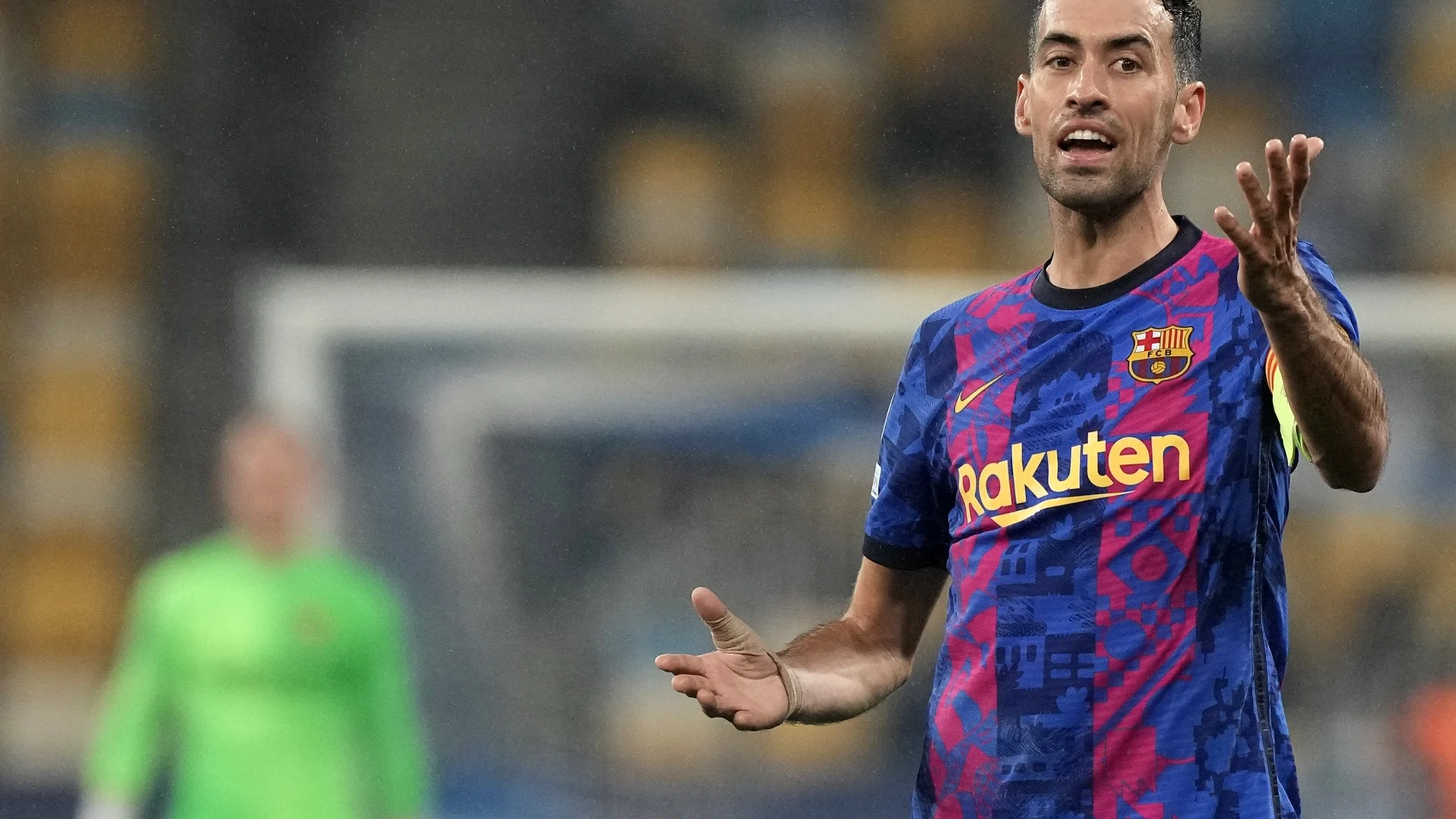 Sergio Busquets, en el partido contra el Dinamo de Kiev