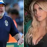 Diego Armando Maradona y Wanda Nara.