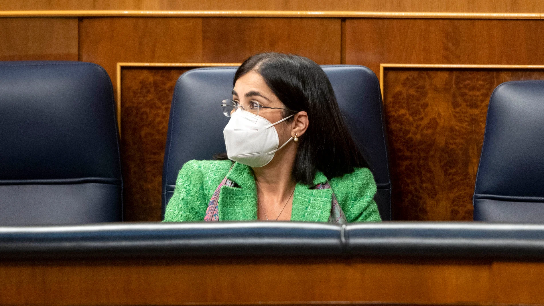 La ministra de Sanidad, Carolina Darias, en una sesión plenaria en el Congreso de los Diputados, a 4 de noviembre de 2021, en Madrid