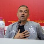 Luis Enrique en rueda de prensa.