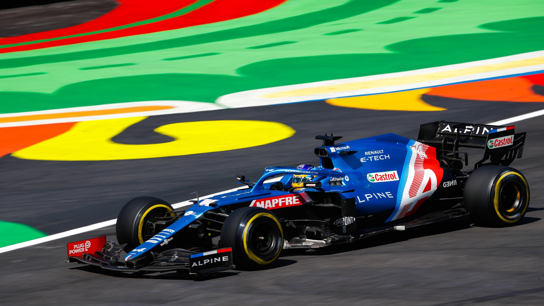 Fernando Alonso (Alpine), en el Gran Premio de México.