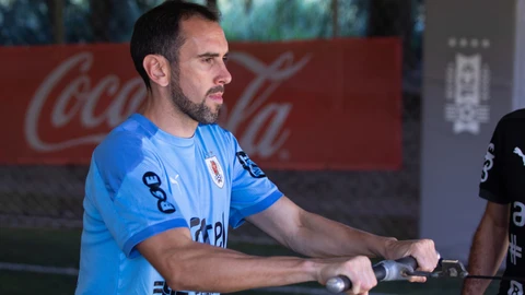 Diego Godín con Uruguay.