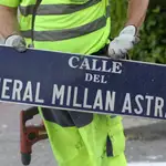 Placa de la calle General Millán Astray