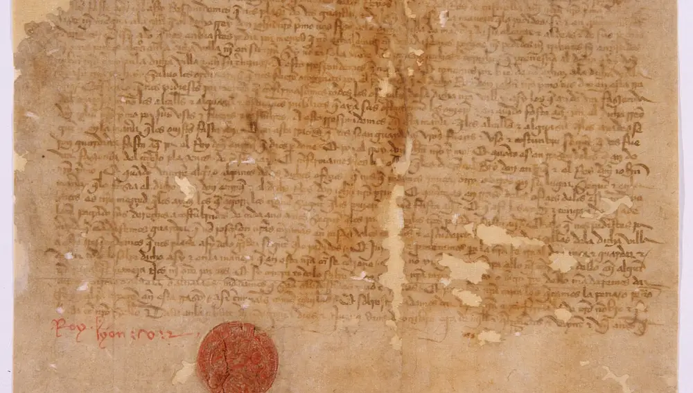 Documento real que acredita a León V como Señor de Madrid