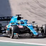 Fernando Alonso, al volante de su Alpine en 2021.