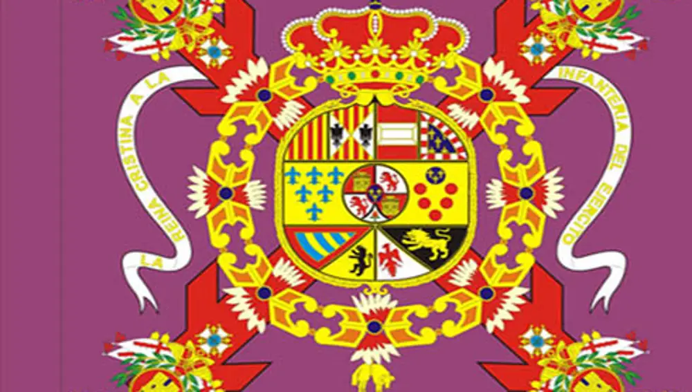 Bandera coronela del Regimiento Inmemorial del Rey