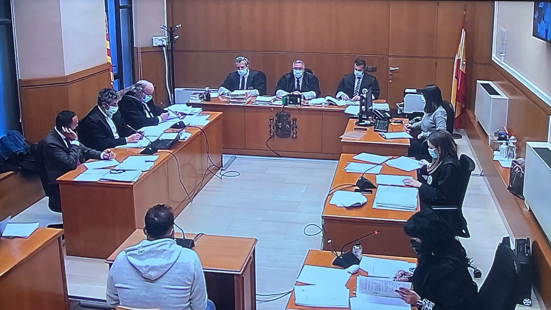 Uno de los acusados durante su declaración durant la segunda sesión del juicioTSJC15/11/2021