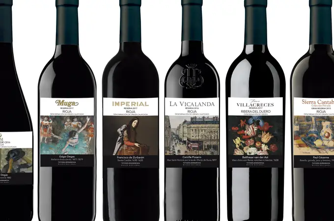 Una selección obras maestras adornan seis botellas de vino perfectas para regalar estas navidades