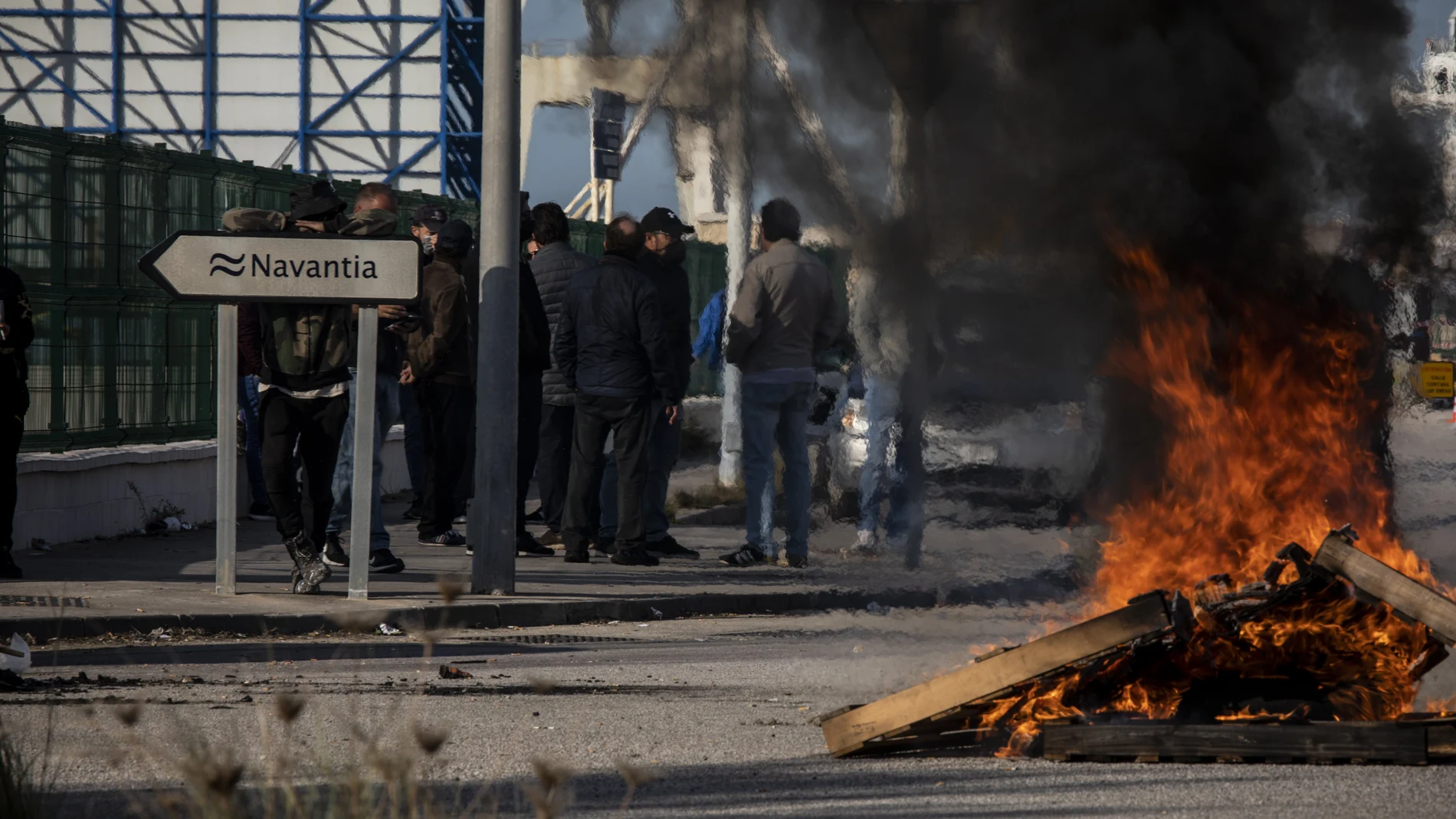 Las protestas de la huelga del metal pusieron el foco de nuevo en la economía de Cádiz. (AP Photo/Javier Fergo)