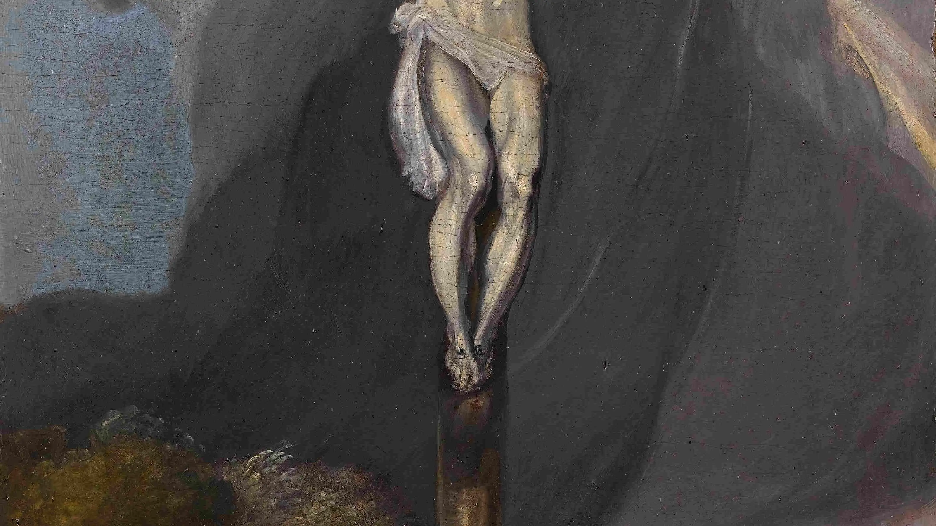 &quot;Crucifixión&quot; de El Greco, pintura datada entre 1575 y 1577