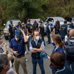 Observadores de la misión de observación de la Unión Europea se reúnen antes de partir a sus destinos en Caracas (Venezuela)
