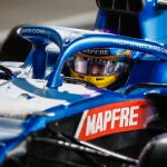 Fernando Alonso, durante la clasificación del Gran Premio de Qatar