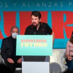 Encuentro con el Ex presidente de Brasil Lula Da Silva, organizado por Podemos y con la asistencia entre otros de Pablo Iglesias y la Ministra Ione Belarra.